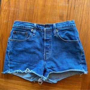 Levi High Waisted Denim Shorts